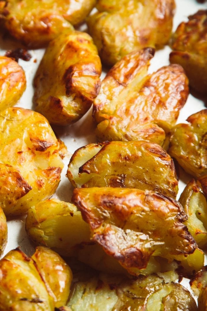 Crunchy Roast New Potatoes With Black Beans - So Crispy!