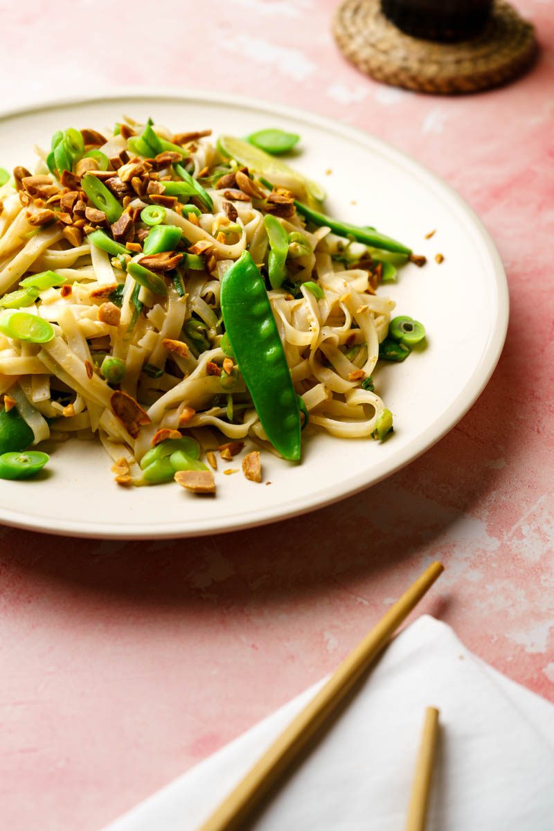 Peanut Butter Noodles With Green beans